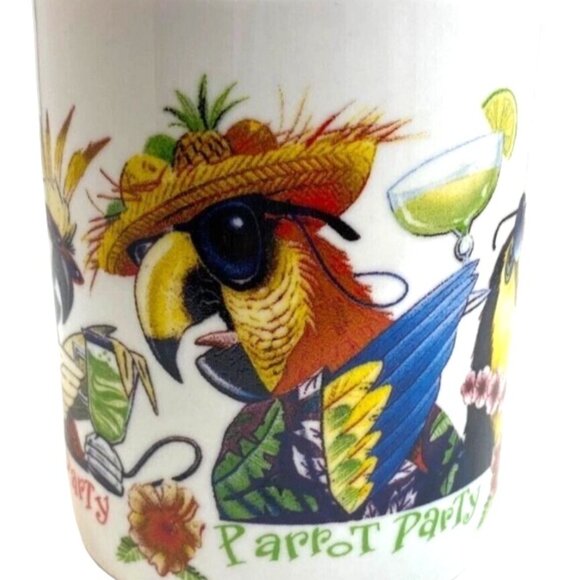 Caribbean Soul Parrot Party Tropical Birds Cocktails Ceramic Coffee Mug 8oz - Picture 8 of 14